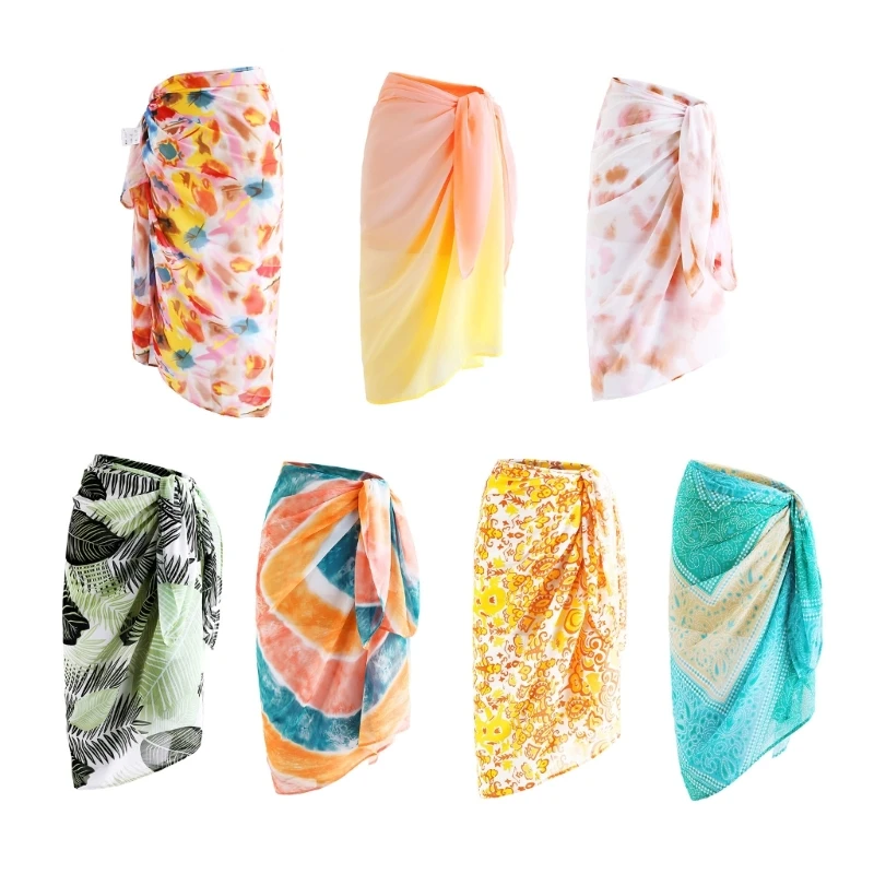 Sarong Coverups dla kobiet Spódnica plażowa Kostium kąpielowy Wrap Long Swim-Pareo