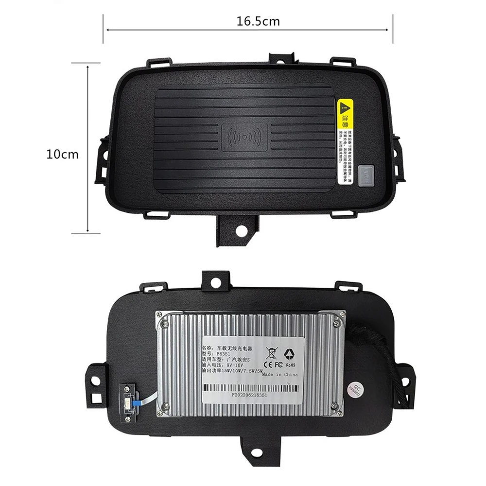 Car Wireless Mobile Phone Charger Center Console Storage QI 18W iPhone fast charge for GAC Aion ES S Plus 2021-2025 - Image 5