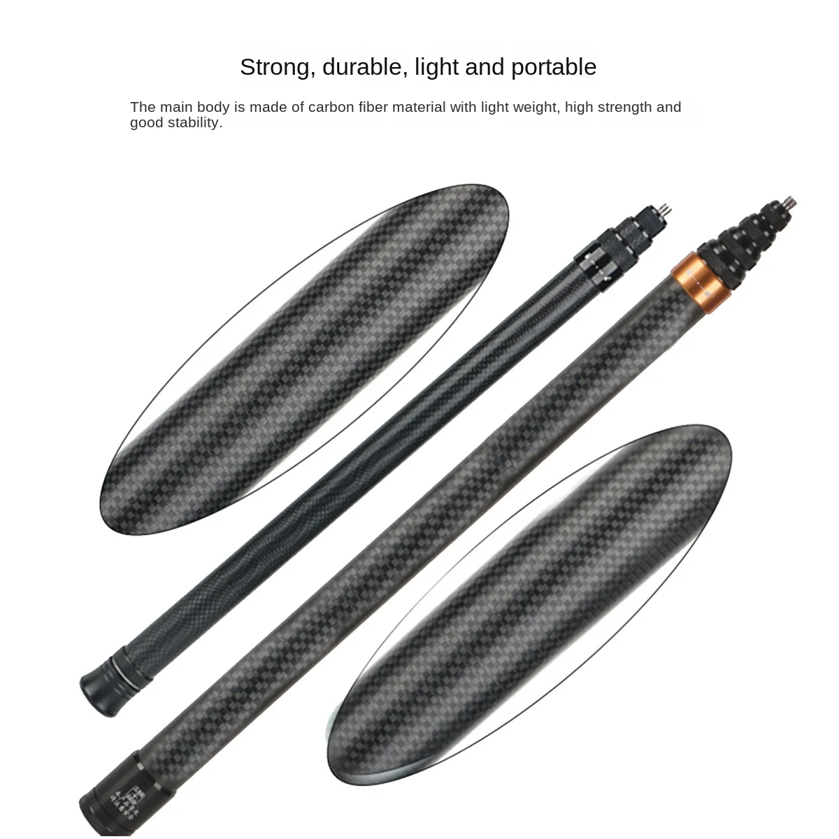 Carbon Fiber Selfie Stick, Edição Extensível Invisível, Acessórios para Câmaras de Ação, X2, ONE, ONE, R