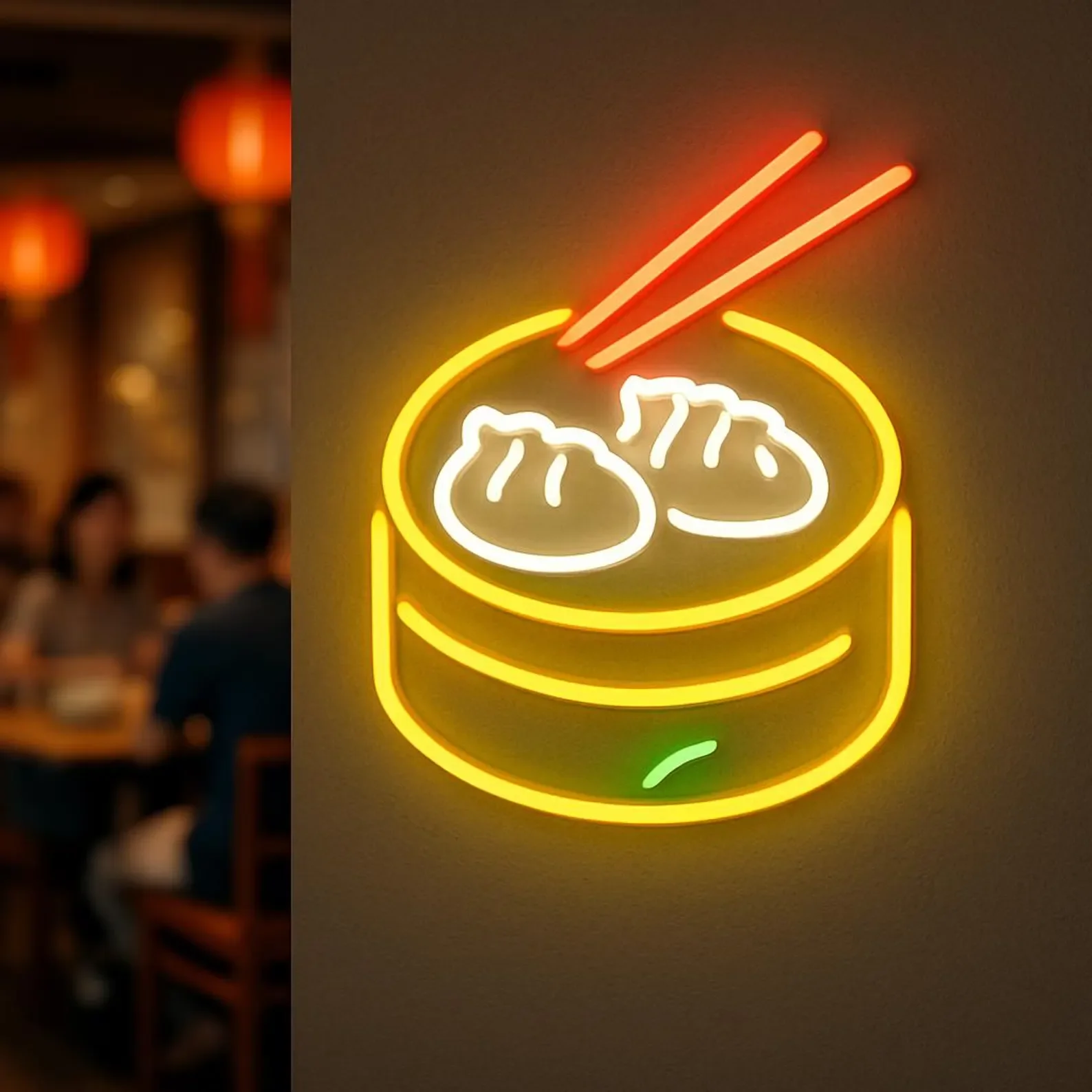 Dim Sum Neon Sign,Asian Cuisine Led Sign,Food Trucks Neon Decor,Chinese Snacks Decor,Street Food Decor,Business Neon Sign