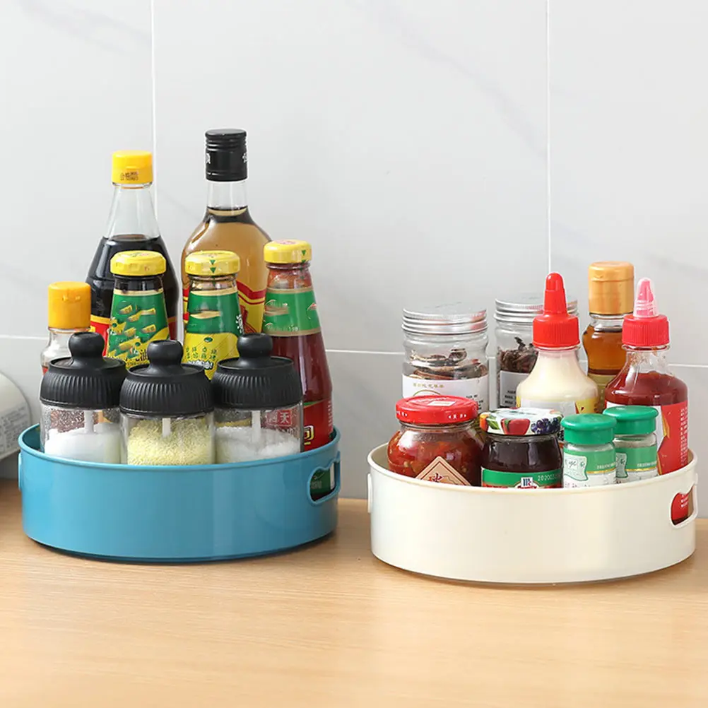 

2Pcs Seasoning Bottle Storage Boxes Rotating Multipurpose Organizer Household Storage Rack
