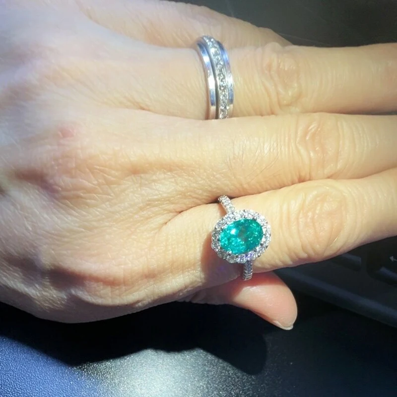 Paraiba-Labor-Saphir in Trillionenform mit VVS1-Zertifikat, Großhandelsdiamant für DIY-Anhänger, Schmuckherstellungsmaterialien, Edelstein – Detail 31