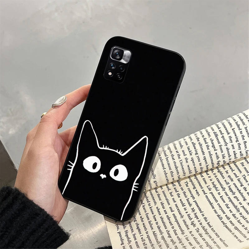 

Black Cat Phone Case For Xiaomi Redmi note 13 12 Pro 11S 11 10 Pro 10S 12S Redmi 13 10 13C