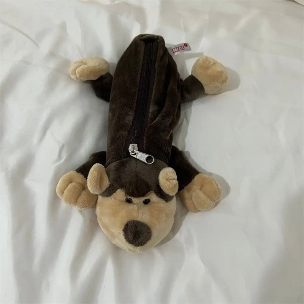 

New Pen Bag Zipper Design Large Capacity Stationery Bag Animal Shape Portable Pen Box School Office