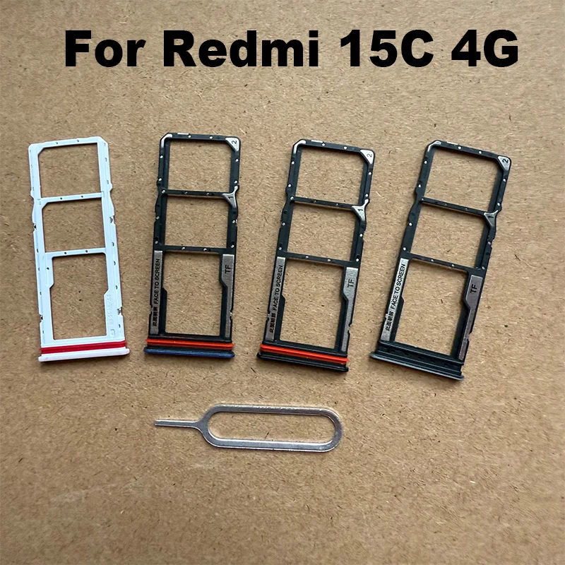 Nouveau pour Xiaomi Redmi 15C 4G plateau de carte Sim support de fente adaptateur de prise connecteur pièces de réparation remplacement