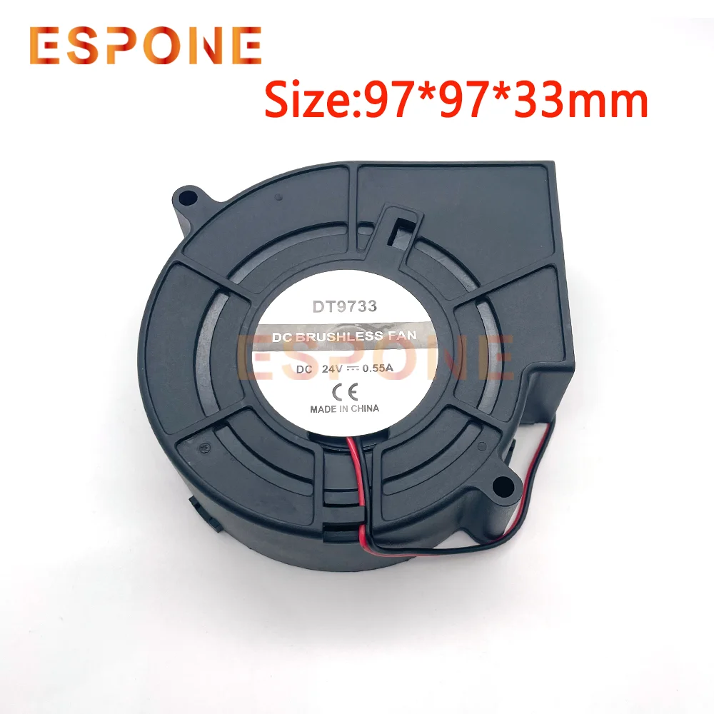DT9733 97*97*33mm DC24V 0.55A Brushless Paper Suction Blower ESPONE For Allwin Xuli Gongzheng Large Format Printer