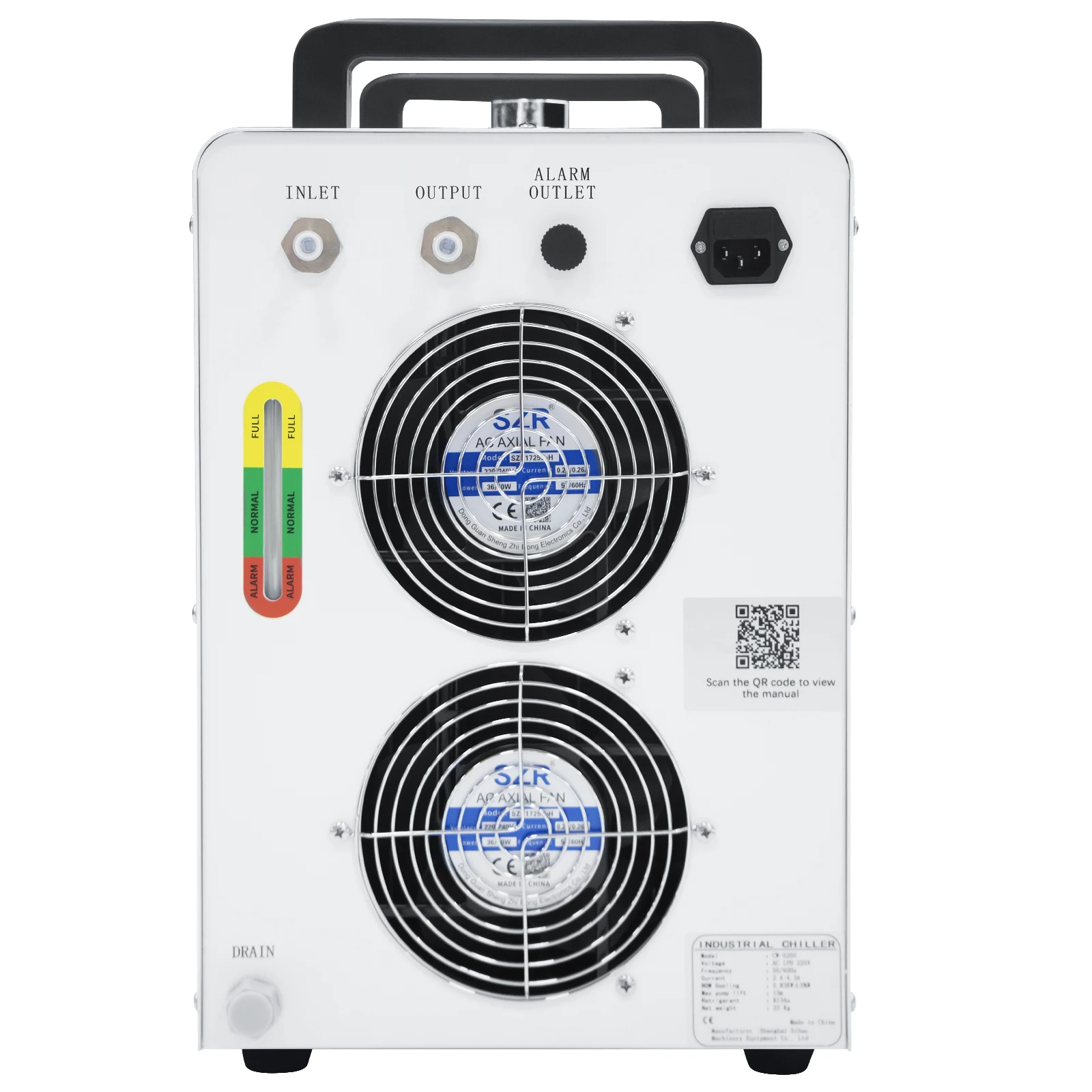 مبرد المياه Sihao CW3000 CW5000 CW5200 نظام تبريد مبرد المياه ث/6L سعة خزان المياه لمبرد أنبوب الليزر الزجاجي CO2