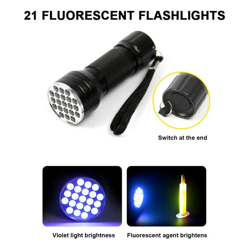 Auto Fluorescent Leak Detection Tool Auto Air Conditioning Repair Tool Auto A/C UV Lamp Flashlight Fluorescent Dye Kit Car Tools