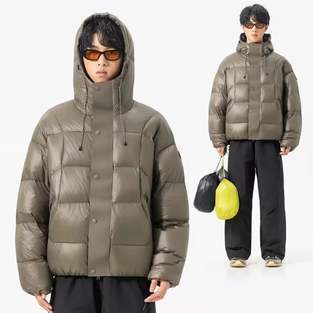 Eiao خفيفة الوزن أسفل سترة الرجال التزلج التخييم مقاوم للماء يندبروف سترات منتفخة 2025 الشتاء موضة الأبيض بطة أسفل حشو معطف #1