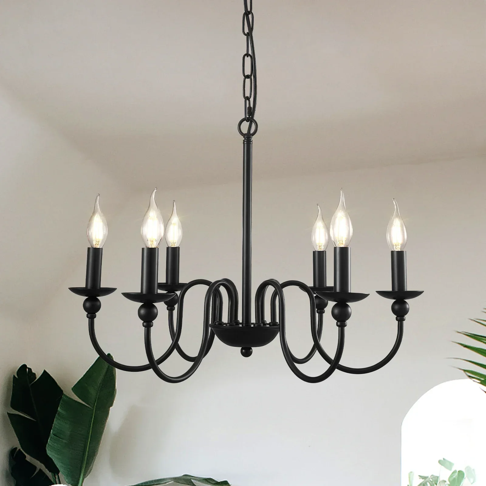 

Chandelier Led Ceiling Lighting Vintage Style Hanging Lamp Kitchen Dining Living Room Home Industral Iron Pendant Light