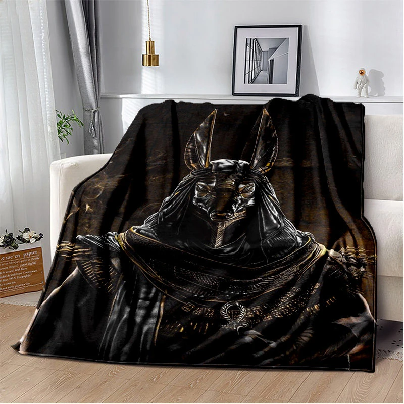 Anubis Egypt Death Mythology Horus Soft Plush Blanket,Flannel Blanket Throw Blanket for Living Room Bedroom Bed Sofa Picnic Kids