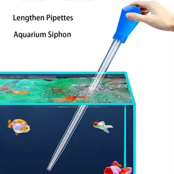 Lengthen Pipettes Aquarium Siphon Fish Tank Vacuum Cleaner Simple Cleaning Tool for Aquarium Water Changer