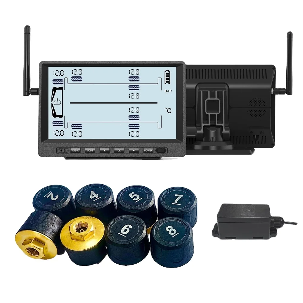 

Hot Selling Digital Auto Wheel TPMS Android Tyre Pressure Monitoring System Sensor 433.92Mhz for Truck RV Tire Pressure Trailer