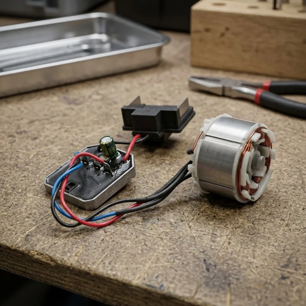 Electric Hammer Control Board Assembly with Brushless Rotor Stator for Lithium Powered Hammer Drill Replacement