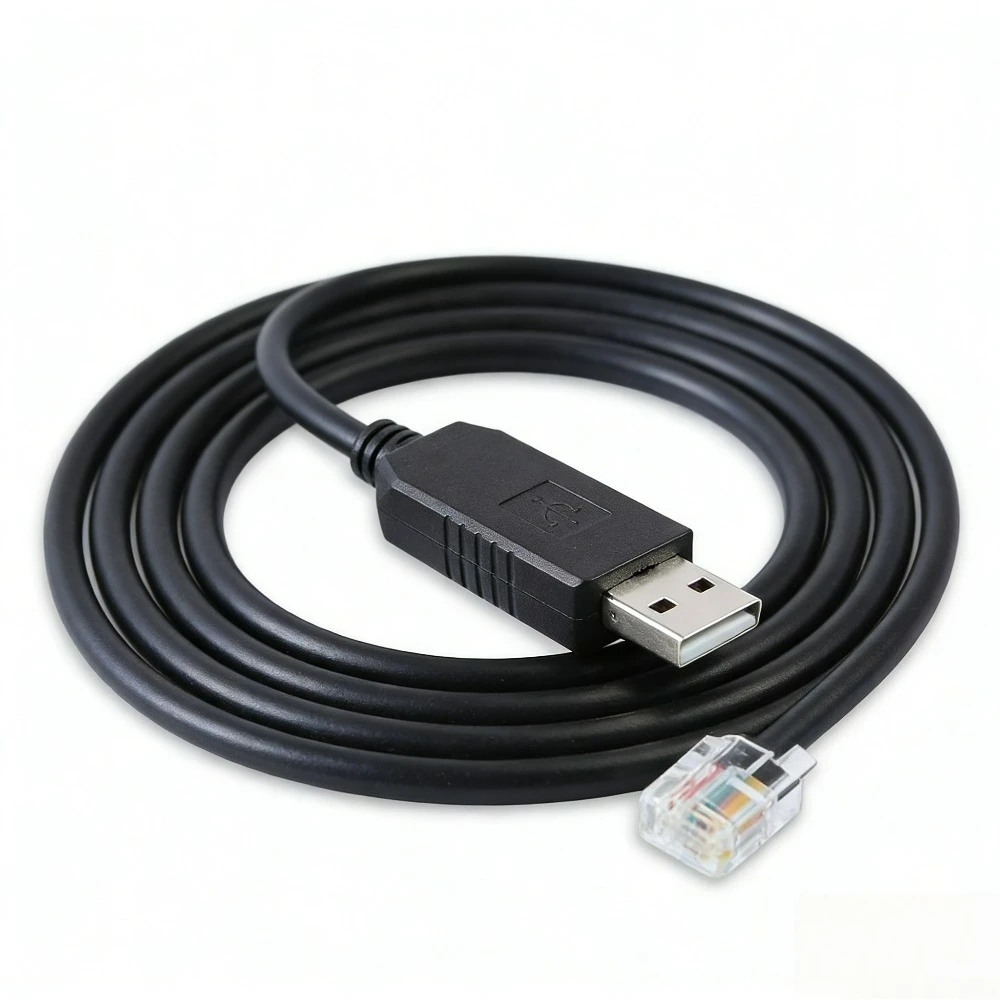 USB RS232 to RJ11 6P6C PL2303 Cable Compatible with Unitronics PLC Program Download