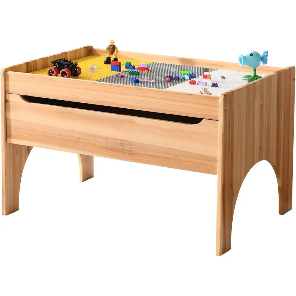 

Kids Activity Table with Storage, Multi-Purpose Sensory Table for Children, Play Table Compatible with Building Blocks for Presc
