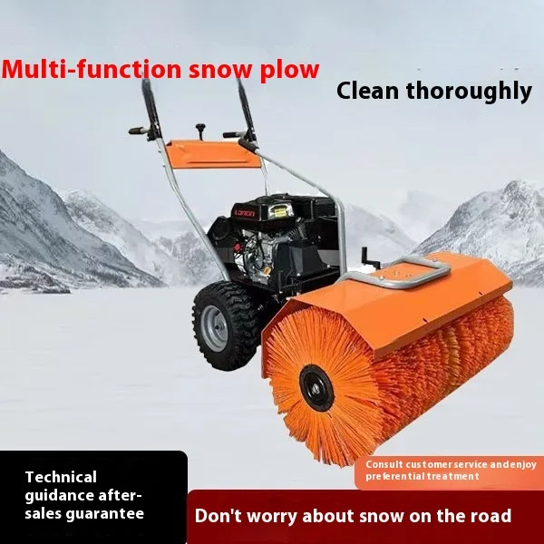 Hand Push Small Sweeper, Multifunctional Property Road Full Gear Thrower, Hand-Held Vehicle, Snow Removal Cart