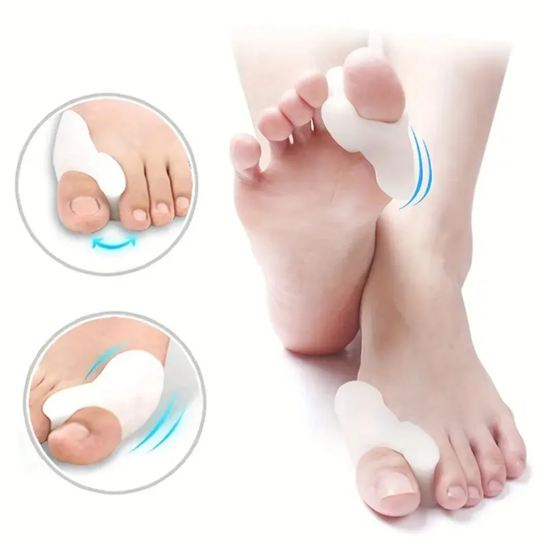 4pcs big toe anti-friction toe splitter soft protective pads, men and women can use, washable