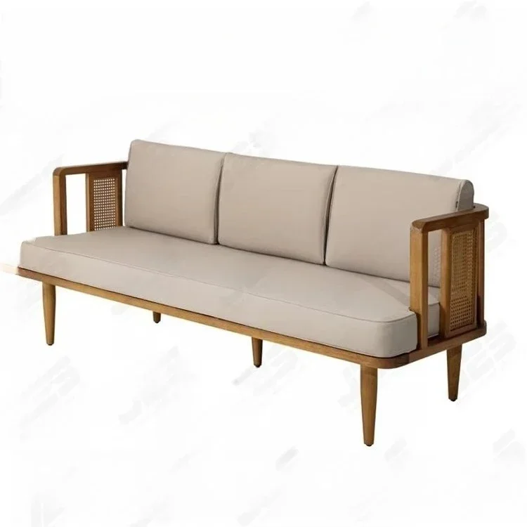 

Rattan Restaurant Outdoor Sofa Set Garden Lounge Sofa Waterproof Fabric Terrace Sofa