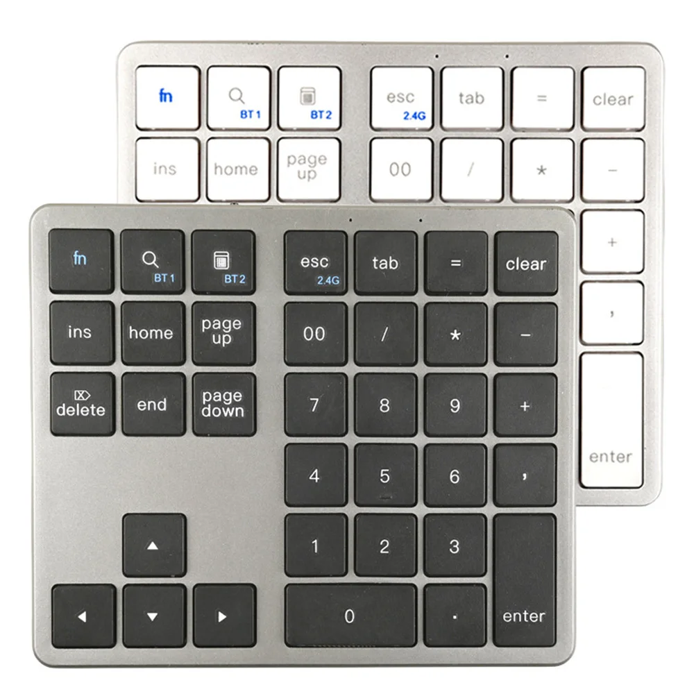 Ultra-thin Wireless Rechargeable Numeric Keypad 2.4G Bluetooth Number Pad for IOS Android Window Digital Keyboard Dropshipping