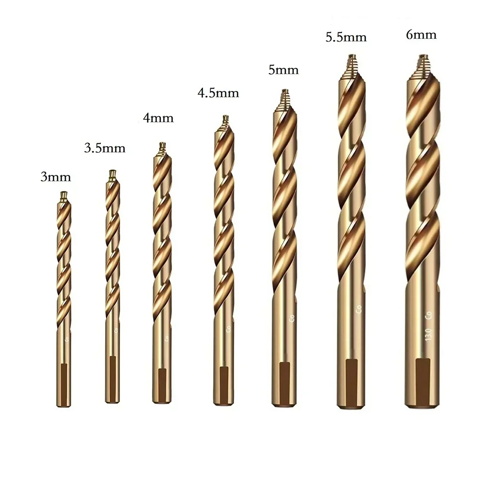 Imagem -06 - Brocas de Passo Reto de Cobalto para Conjunto de Peças Alça de Passo Design de Padrão Remoção de Chip Espiral Dupla Aço Inoxidável