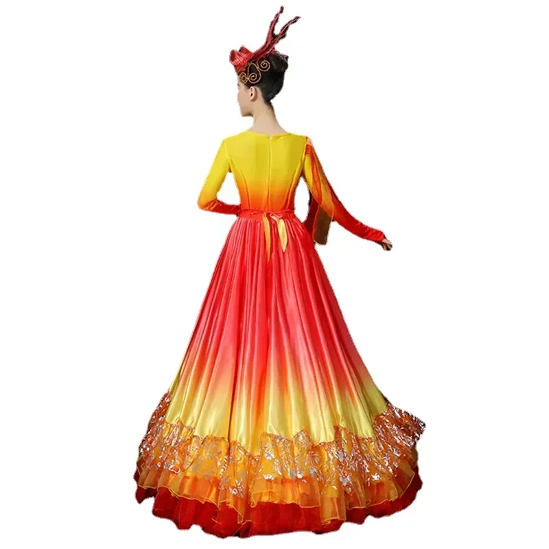 

New Chinese style opening dance big skirt female performance dress performance dress stage national modern dance