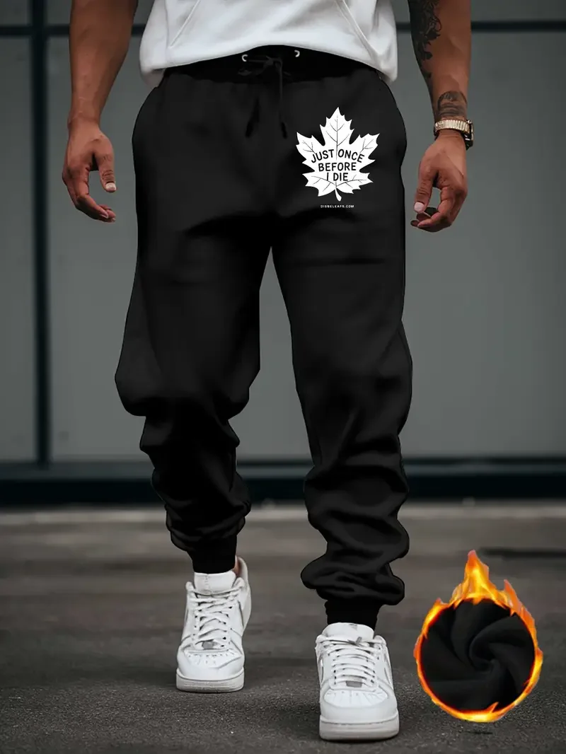 

2025 Men's Fleece Street Style Joggers Hip Hop Tapered Sweatpants Casual Pocketed Pants for Men's Fashion S-3XL