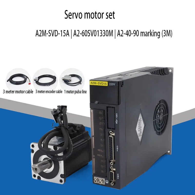 60 AC servo motor set 60SV01330M 400W1.27N+A2M/A2 servo driver 3000 rpm controller pulse signal 5V