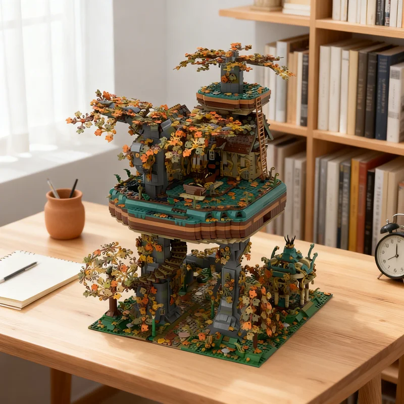 

9779pcs MOC Caras Galadhon Hobbit Lord Rings The Model Building Blocks Creative Gift DIY Display Decor Adult Premium Kids Desk