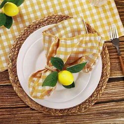 Set Of 6 40x40cm Tablecloth Napkins, Durable Polyester Thickened Pads, Reusable Kitchen, Dining, Holiday Decorations