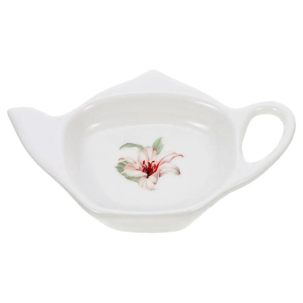 

Porcelain Tea Holder Bag Saucer Cup Coasters Bags Container Dining Room Table Decor