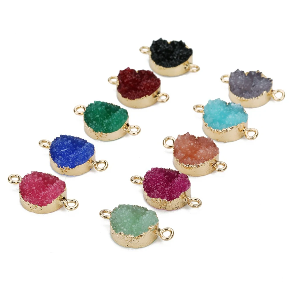 

5pcs Resin Pendant Charm for Bracelet Necklace DIY Jewelry Making Round Fashion H made Craft Project Accessories