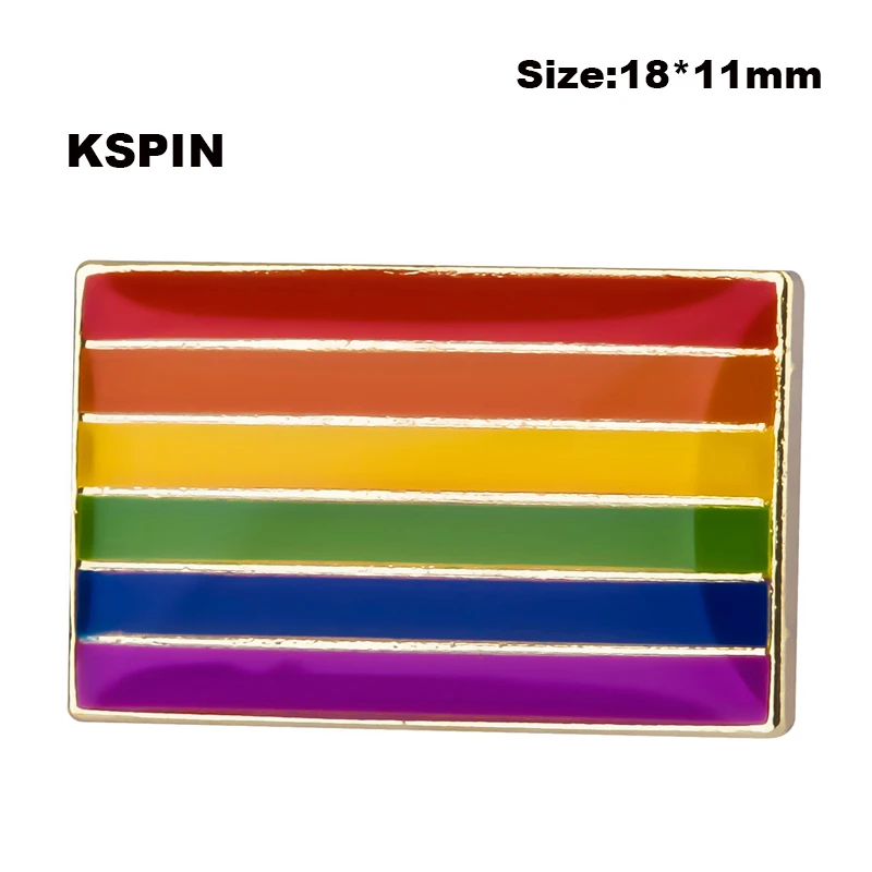 Gender Fluid Pride Rainbow Flag Pinback Button Badge Support Gay Lesbian Symbol Pin