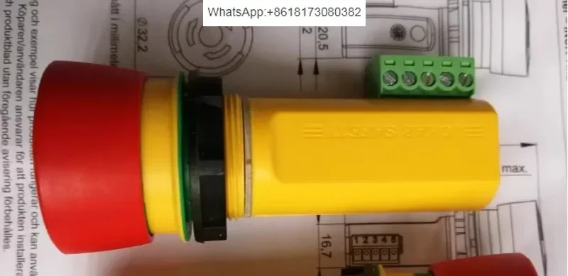 Emergency stop button switch, mushroom head knob reset, 2TLA030054R0000