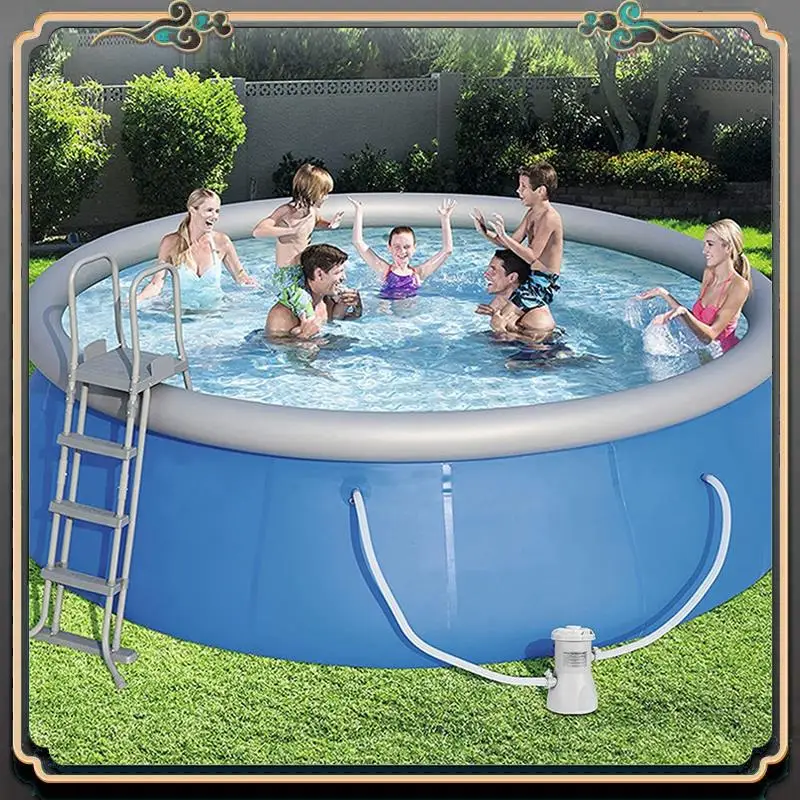 

Premium Above Ground Pool Filter Pump Kit 300 Gallon Above Ground Pool Water Filter Powerful Pool Filter Pump EU Plug