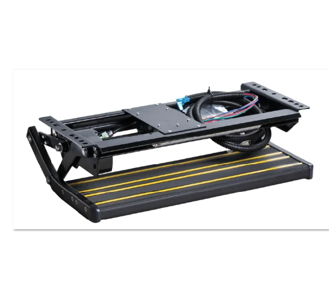RV Folding Auto Step for Entry Door, Aluminum Alloy Material RV Electrical Step Single Step with 12V Motor