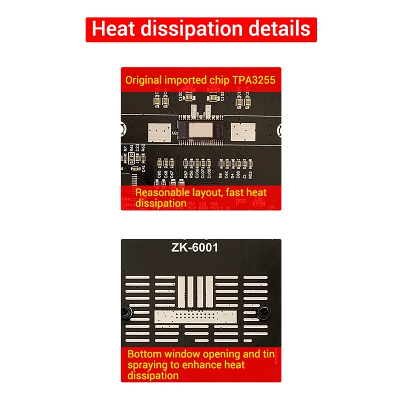 A73E-ZK-6001 TPA3255 Digital Amplifier Board High Power Stereo 300WX2 Bridged Mono 600W AMP Bridged Mono Subwoofer Speaker