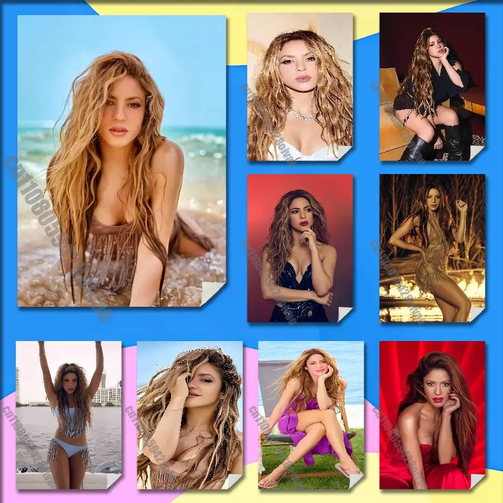 

Singer S-Shakira Poster Sticker For Home Decoration 10x15cm Self-adhesive Souvenirs Playbill Cover