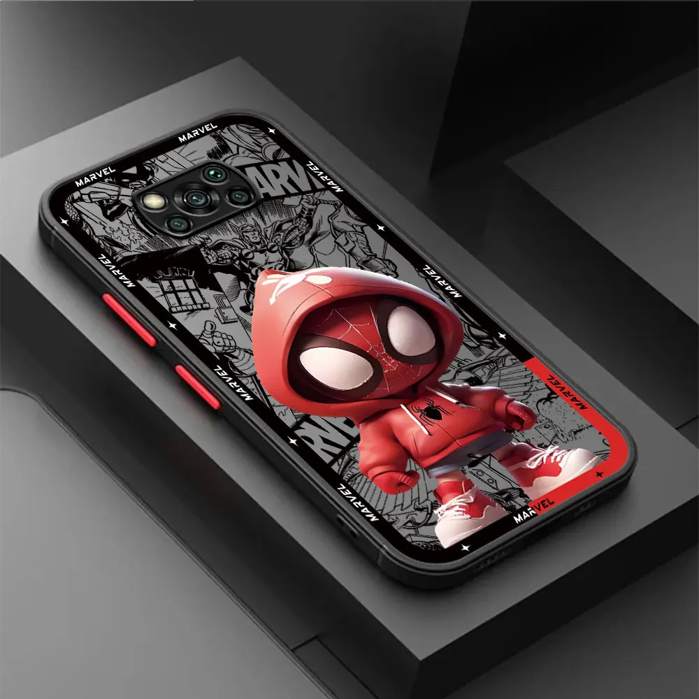 Marvel Iron man Sipiderman Phone Case for Xiaomi Poco M5 M5s X4 GT F3 C40 C51 X3 NFC X5 Pro X4 Pro C50 X3 Cases Cover Luxury 