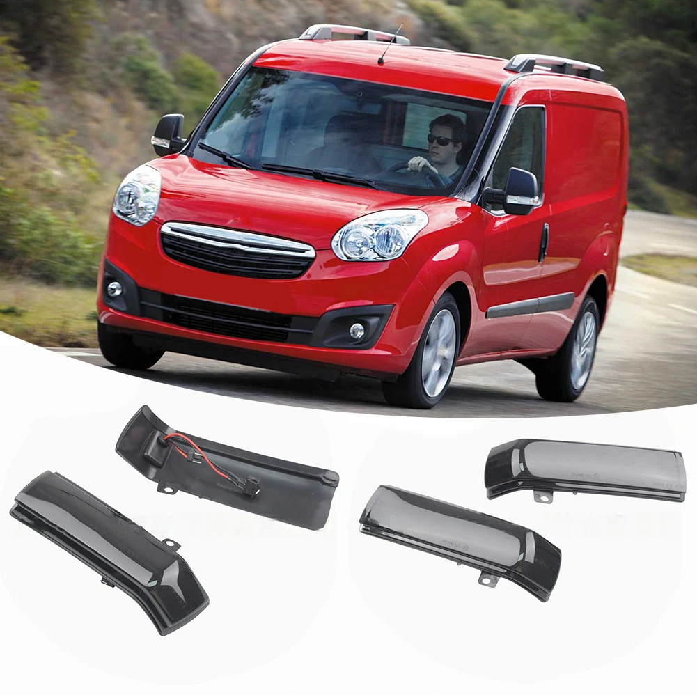 2PCS Specchietto retrovisore per auto LED Luce acqua Indicatori di direzione per RAM Per ProMaster City 15-22 Per Fiat Per Doblo Per MK2 10-22 Per Opel
