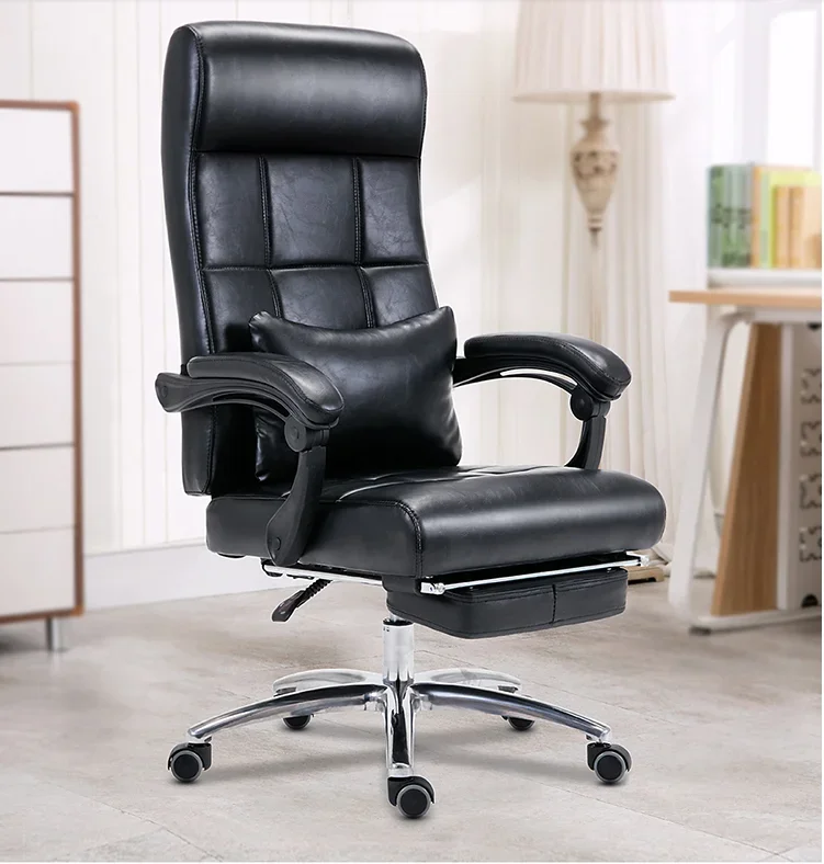 

Computer chair back reclining, household rotary lifting chair, office chair, boss chair, Leather Massage