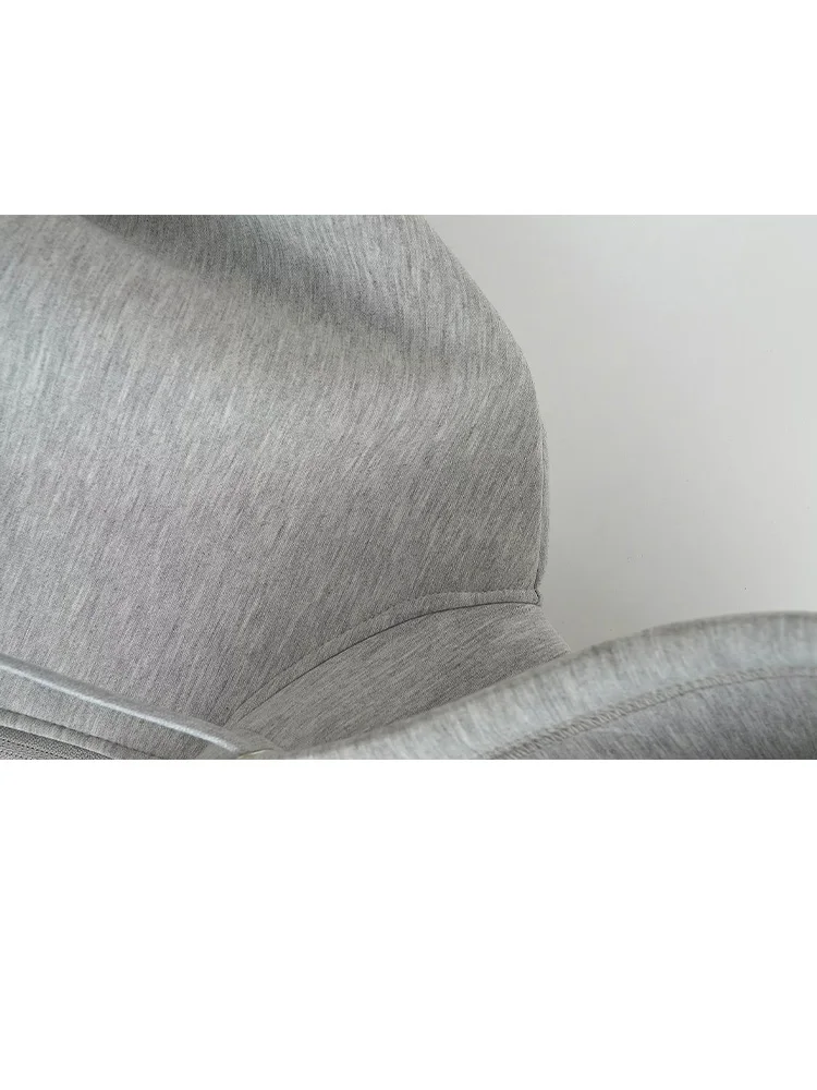 HH 2025 décontracté femmes solide fermeture éclair à capuche à manches longues grande poche veste à glissière avec capuche femme vêtements d'extérieur amples manteau hauts