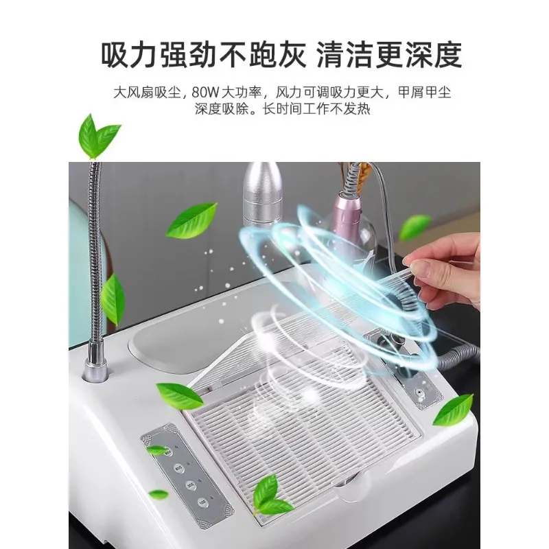 Nail art 5-in-1 grinder Nail art light 96W aspirapolvere illuminazione cuscino a mano set di macchine all-in-one