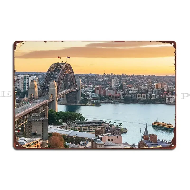 Sydney Harbour Bridge Metal Sign Retro Classic Club Create Wall Decor Tin Sign Poster