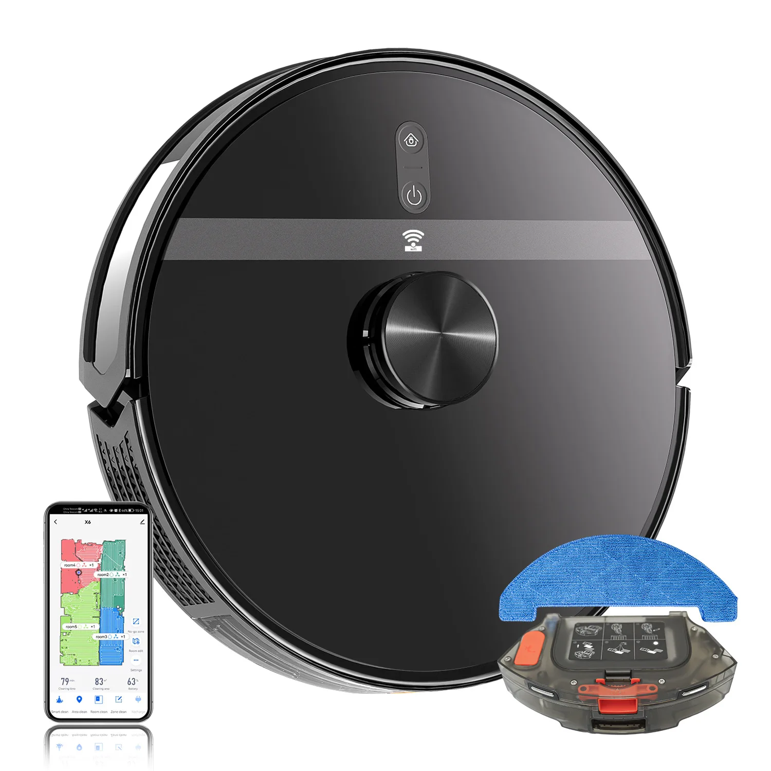 

Автоматический подметальный робот с перезарядкой, интеллектуальный лазерный LDS-радар X6, навигация, гироскоп для предотвращения препятствий, пылесос