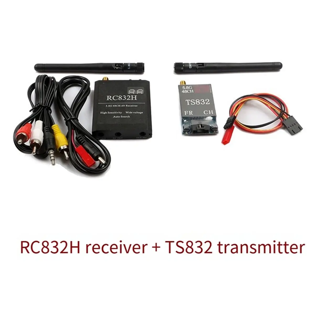 Big Discount 5.8G 48 RC832H Receiver+TS832 FPV Video Transmitter Module Long Range Wireless AV Signal Transmission for RC Drone