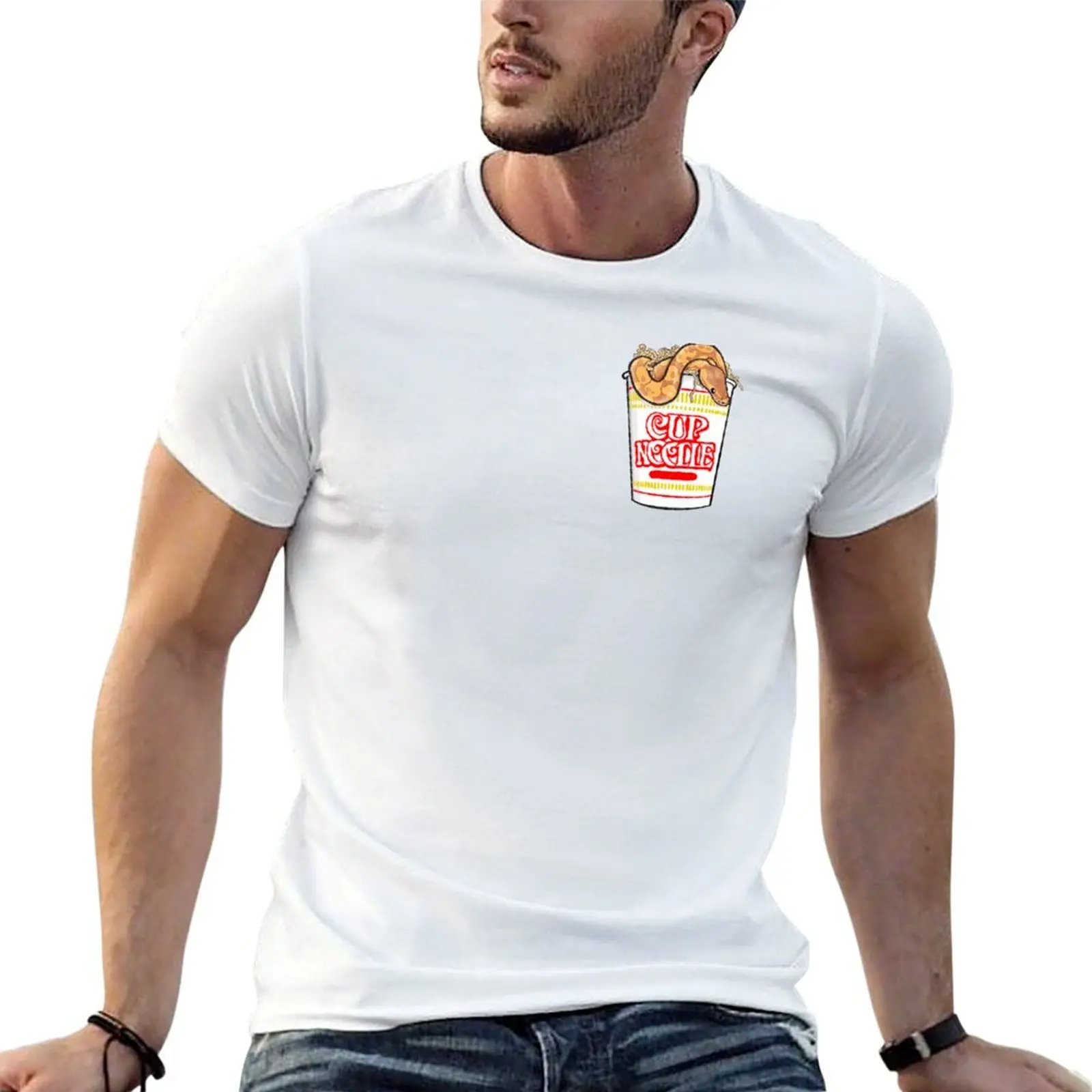 Ball Python cup of noodle T-Shirt funny gifts aesthetic clothes anime shirts men