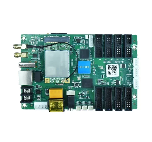 

C08L Like C16L Full color asynchronous Control Card Huidu 196000 Pixels OutputUSB Port For Video Processor Led Display