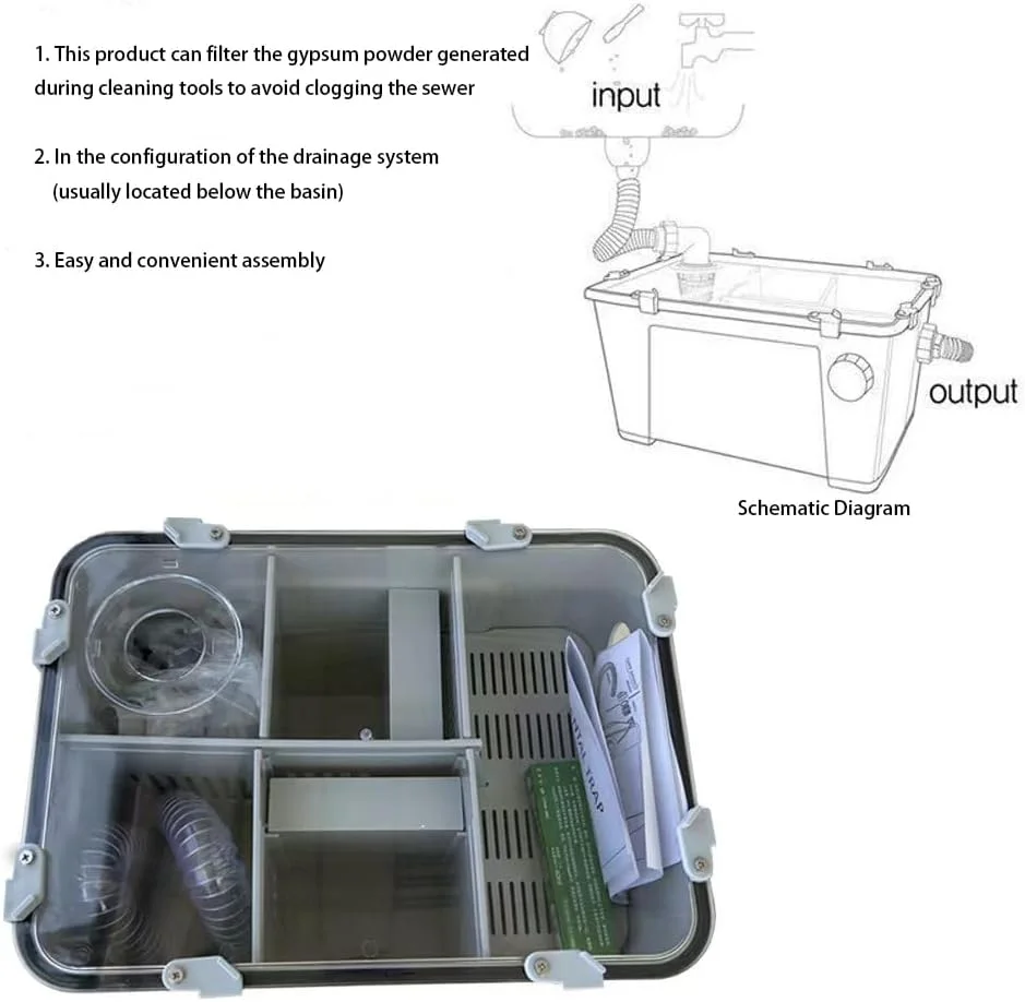 Dental Trap Lab Gypsum Sedimentation Tank Filtration Precipitation Clinic Dental Plaster Filter Plaster Trap