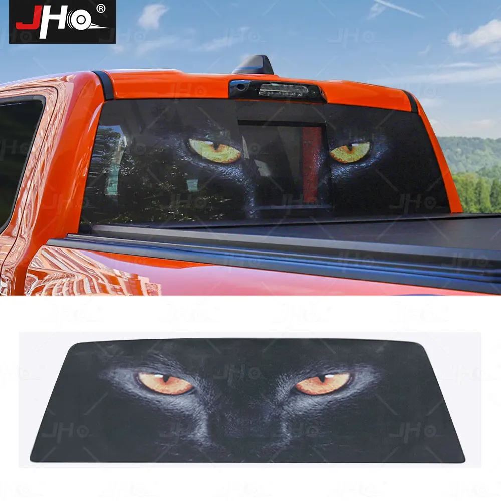 JHO Car Sticker Wolf Eyes Rear Window Decal Windshield Graphics For Dodge Ram 1500 TRX 2021 2022 Pickup Accessories